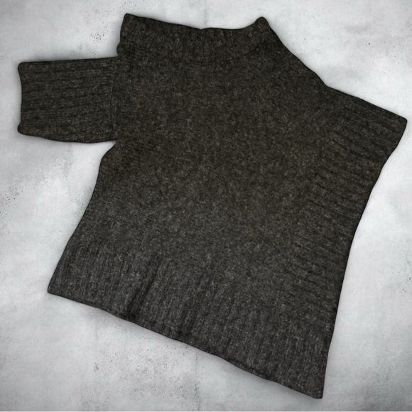 JARBO alpaca merino sweater deconstructed asymmetrical gray off shoulder medium - Picture 9 of 17